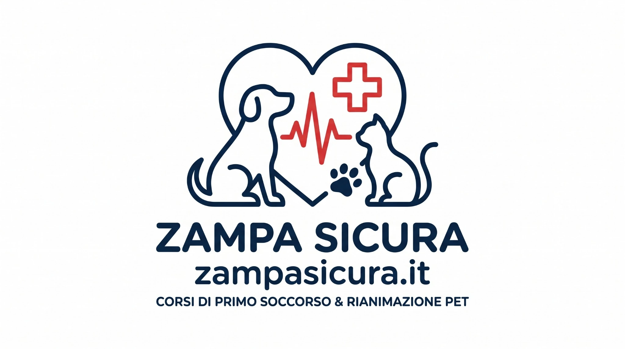 Logo ufficiale Zampa Sicura, corsi di primo soccorso e rianimazione PET